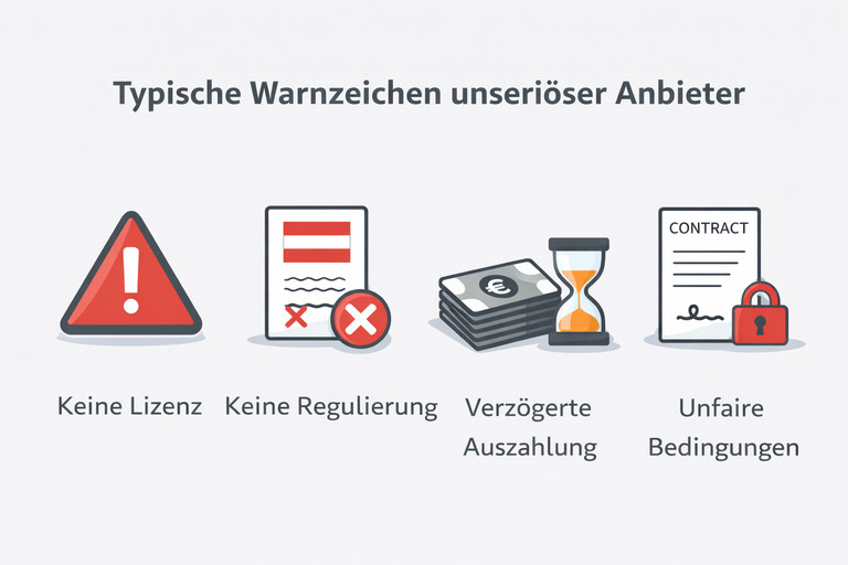 Anzeichen für unseriöse Buchmacher